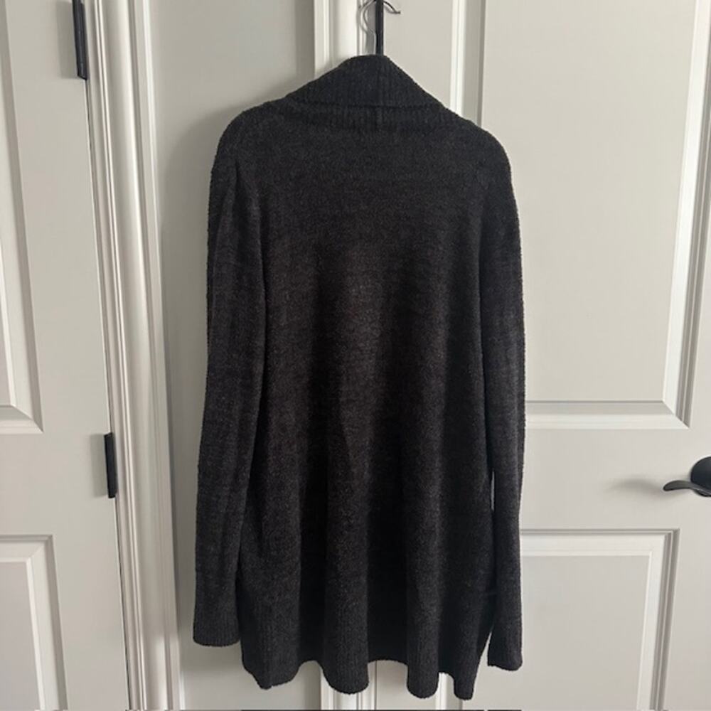 Barefoot Dreams Cozychic Lite Open Cardigan Size: L/XL Carbon Gray - Picture 8 of 10